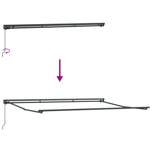 Markisram Flerfärgsdesign 450 × 300 cm