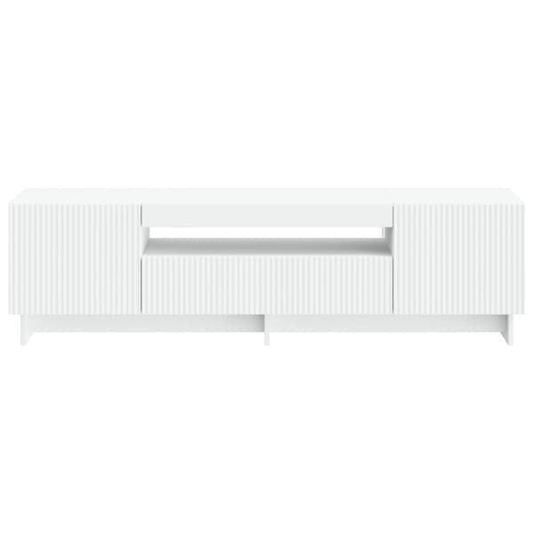 LED TV-skåp Vit Konstruerat trä