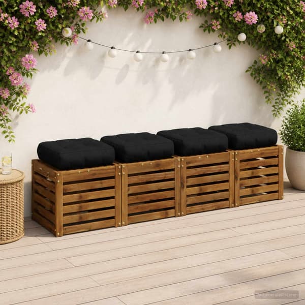 4-delade Sittdynor VIANEN 4 st 100% Polyester Svart