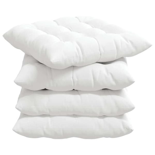 Sittkuddar 4 pcs Vit 40 x 40 x 6 cm tyg