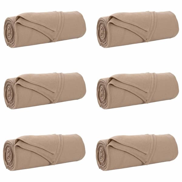 Filtar 6 pcs Kamel 210 x 140 cm Fleece