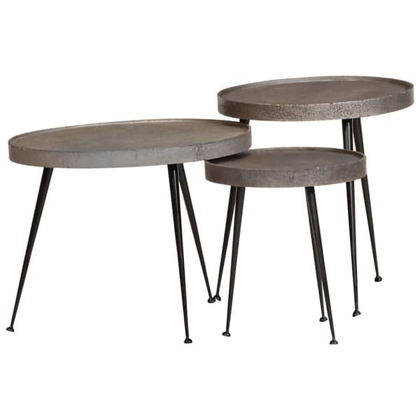 Soffbord 3 delar silver, konstruerat trä