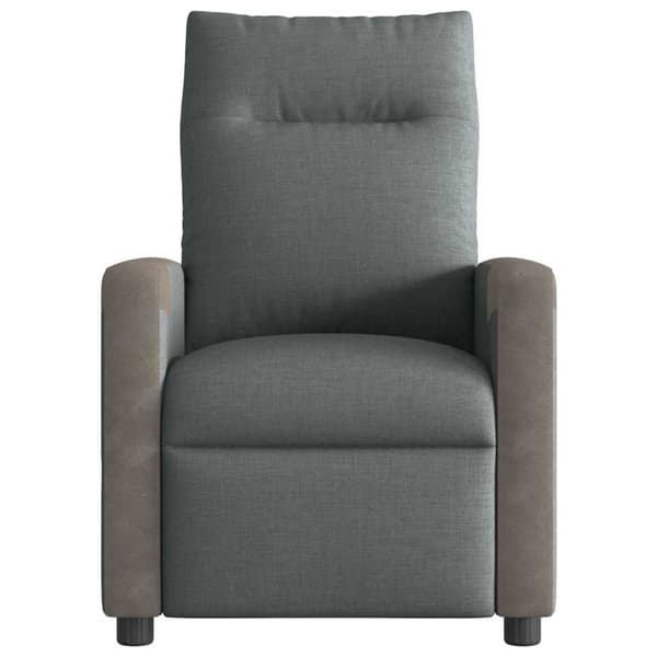 Reclinerfåtölj mörkgrå tyg