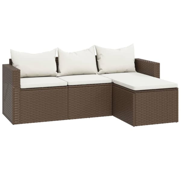 Loungegrupp brun konstrotting