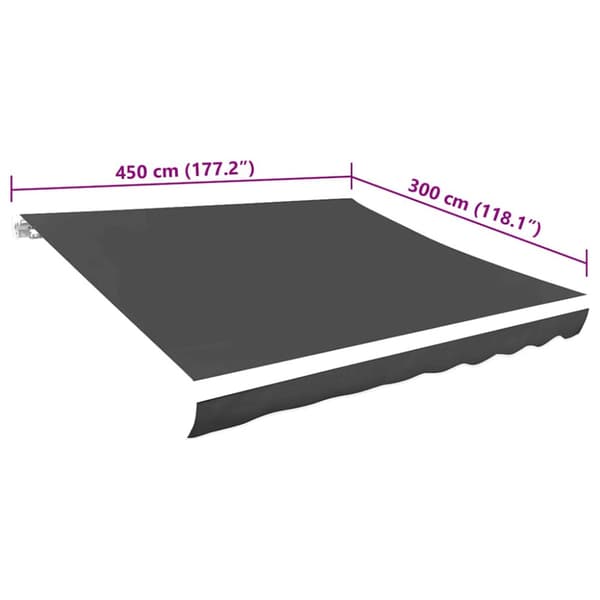 Markisduk antracit 4,5x3 m