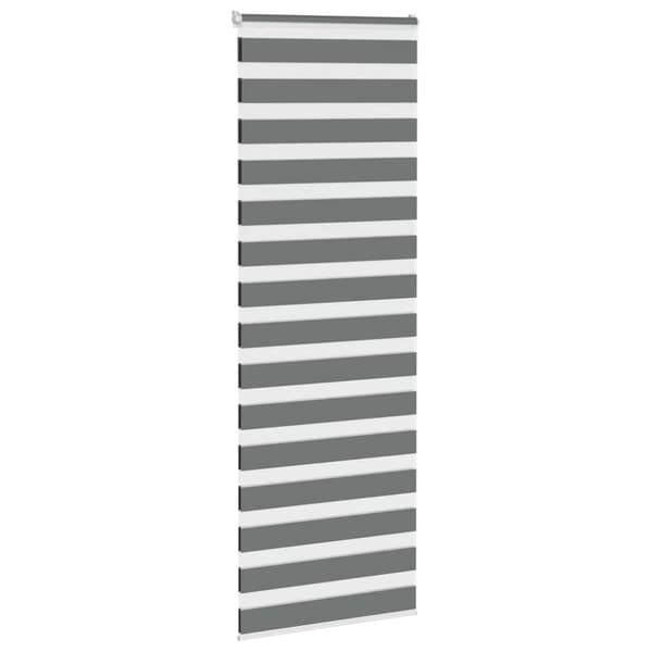 Rullgardin zebra mörkgrå 75x230 cm tyg bredd 70,9 cm polyester