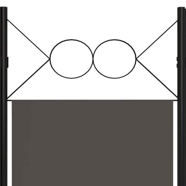 Rumsavdelare 5 paneler antracit 200x180 cm