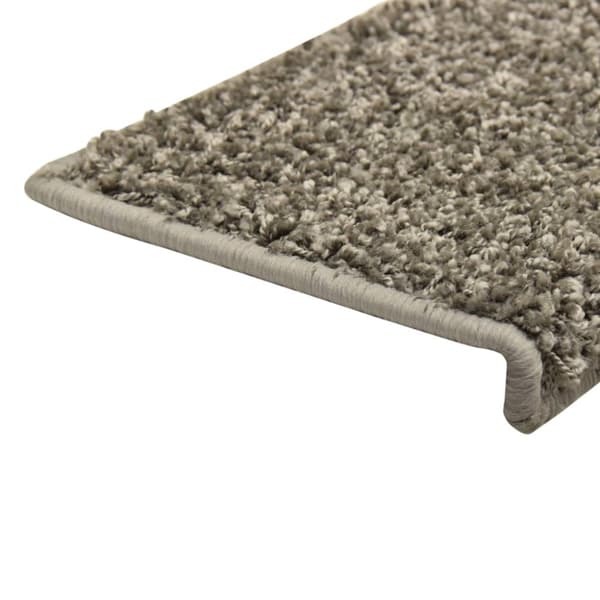 Trappmattor 15 st 65x21x4 cm grå rektangulär kant