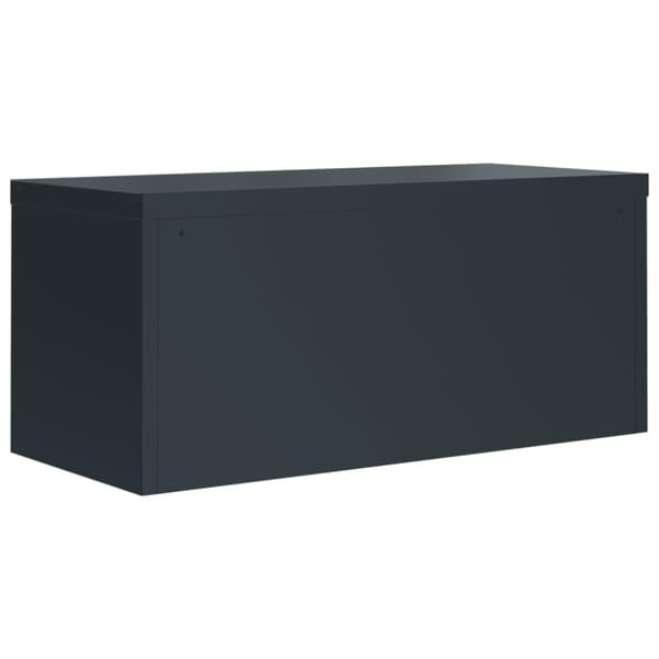 Dokumentskåp antracit 90x40x220 cm stål