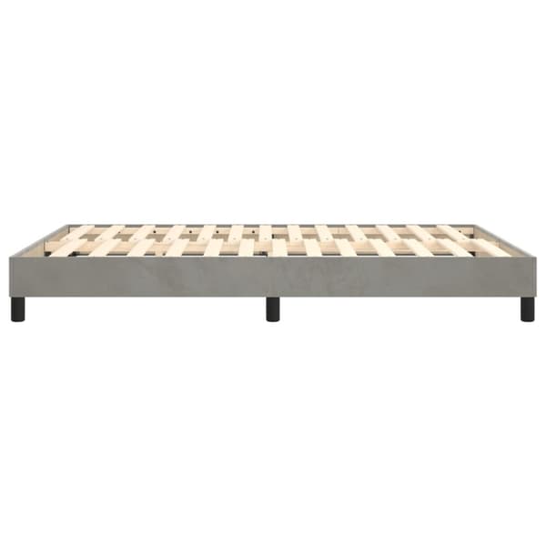 Boxspring-sängram ljusgrå 140x200 cm sammet