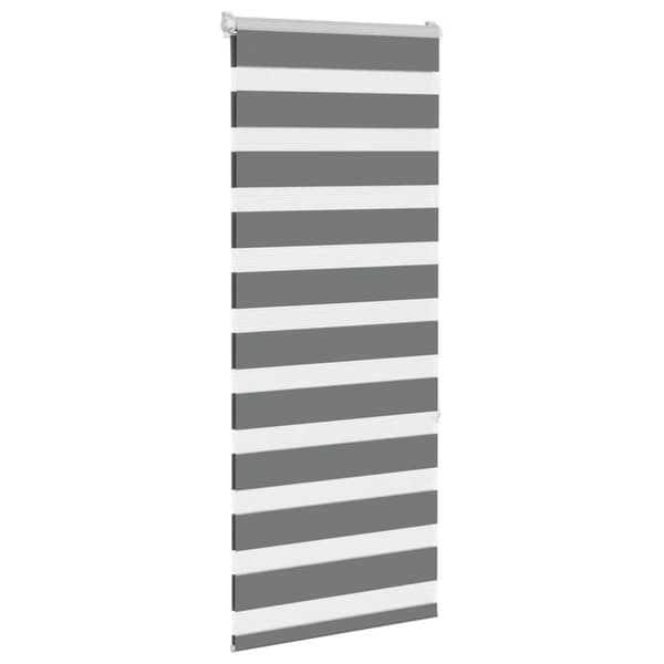 Rullgardin zebra mörkgrå 65x150 cm tyg bredd 60,9 cm polyester