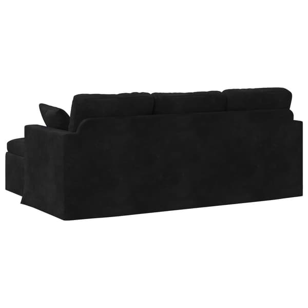 Soffa Svart 198 x 134 x 80 cm Sammet