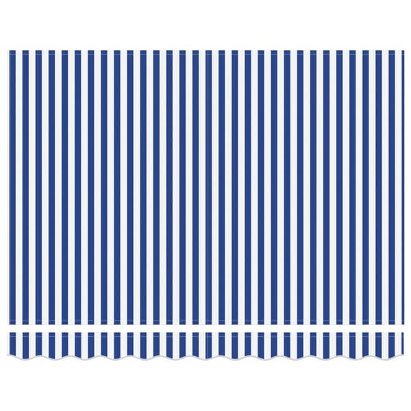 Markisväv Blå och Vit 235 x 195 cm Polyester