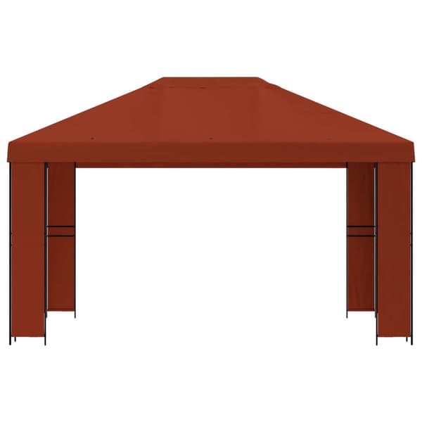 Paviljong 4 × 3 m Terracotta Polyester och Stål 190