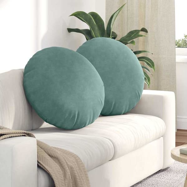 Sittkuddar 2 pcs Havgrön Ø 40 x 13 cm Sammet