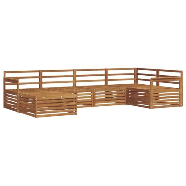 Utomhussoffset 6 pcs Naturfärg