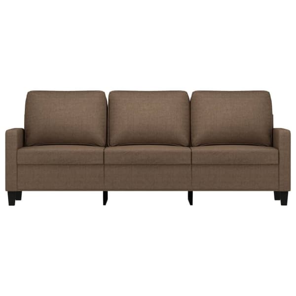 3-sitssoffa brun 180 cm tyg