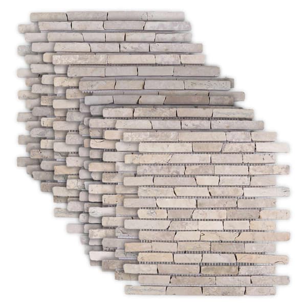 Mosaikplattor Gräddvit 30 x 30 cm Marmor