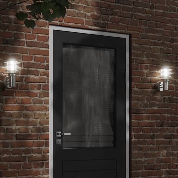 Utomhusvägglampa 1 st silver rostfritt stål