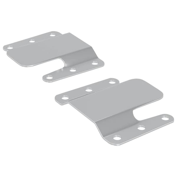 Flush Mount-Bracket 2 pcs Silver 75 x 66 x 1,4 mm Stål