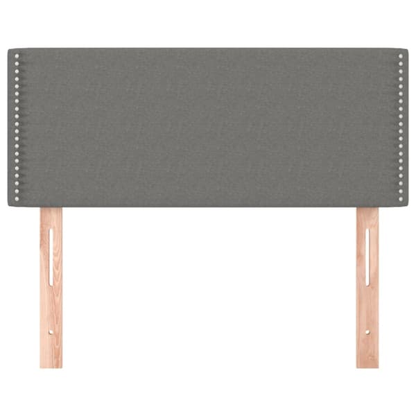 Sänggavel mörkgrå 100x5x78/88 cm tyg