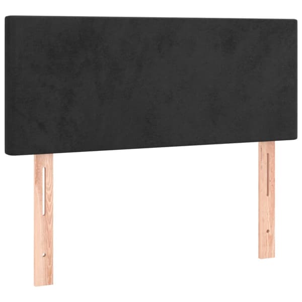 Sänggavel svart 90x5x78/88 cm sammet