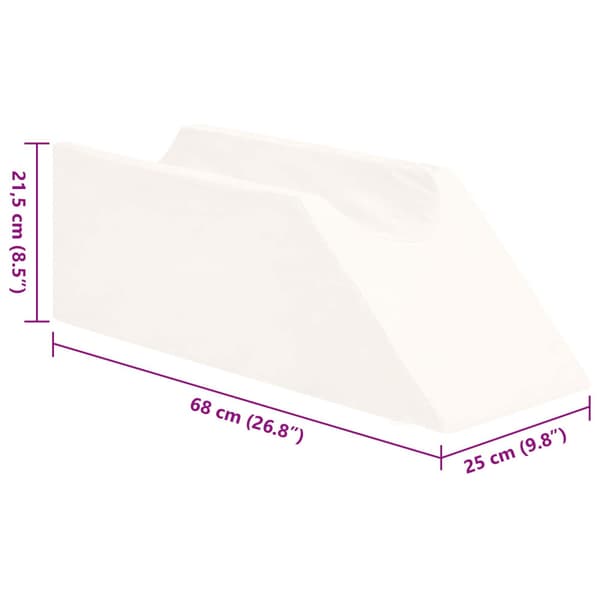 Ben Kudde 68 x 25 x 21,5 cm Fast PU skum Vit
