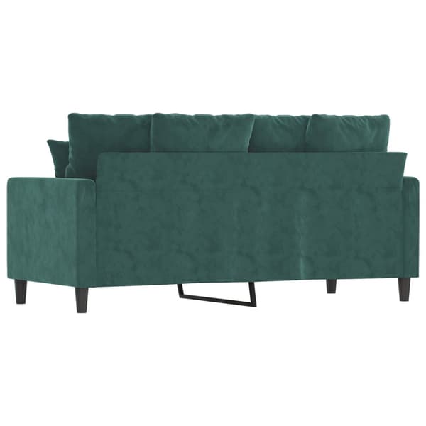 Soffa 2-sits mörkgrön 140 cm sammet