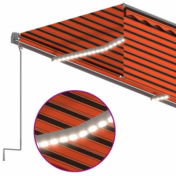 Automatisk markis rullgardin vindsensor LED 3,5x2,5m