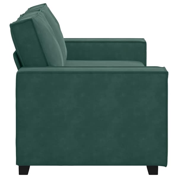Soffa 2-sits mörkgrön 180x78x84 cm sammet