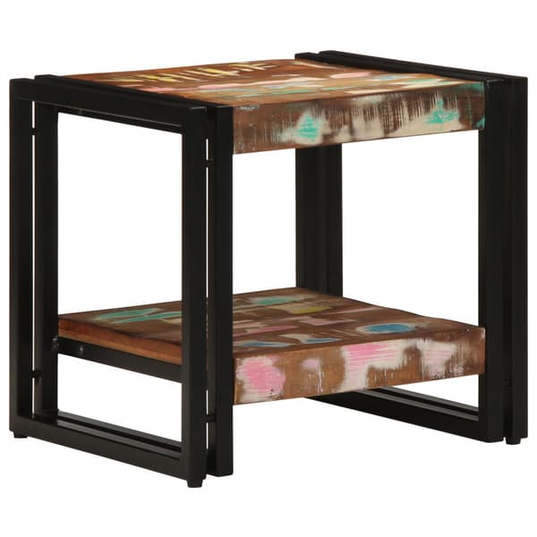 Kaffeebord Flerfärgsdesign 40 x 40 x 38 cm Solid återvunnen trä