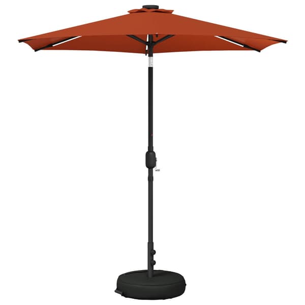 Trädgårdsparasol med LED Lampor 230 x 230 cm Polyester