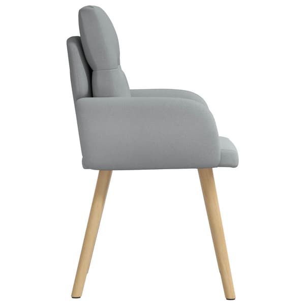 Matstolar 4 pcs Tyg Ljusgrå 60 x 56 x 96 cm