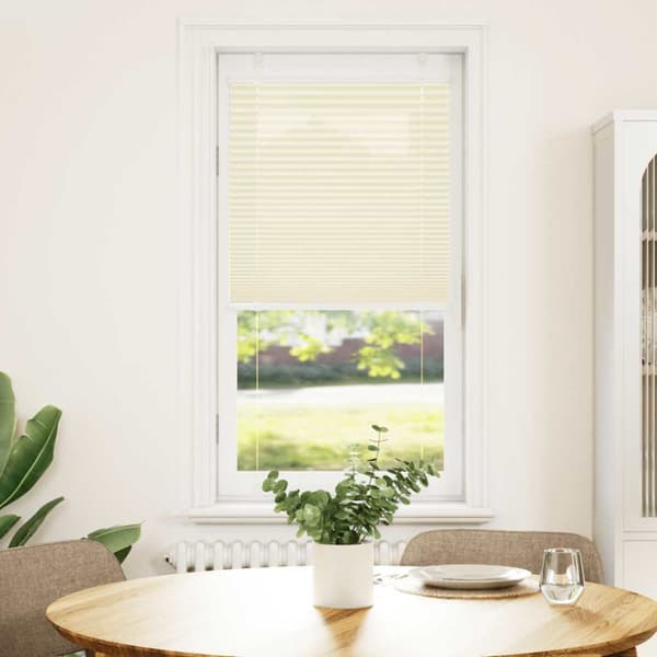 Plisserad persienn cremefärgad 65x150cm tyg bredd 64,4cm