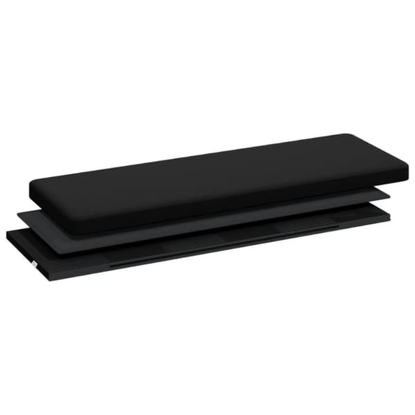 Förvaringsbänk vikbar svart PVC