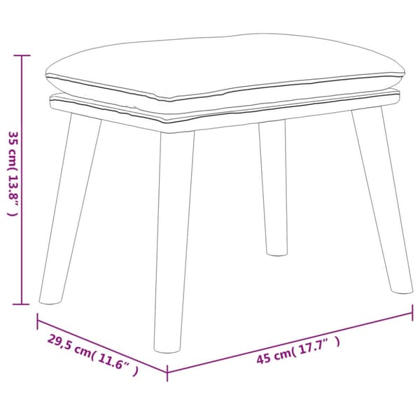 Fotpall blå 45x29,5x35 cm sammet