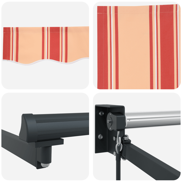 Markis Gul och Orange 350 x 250 x 165 cm Polyester