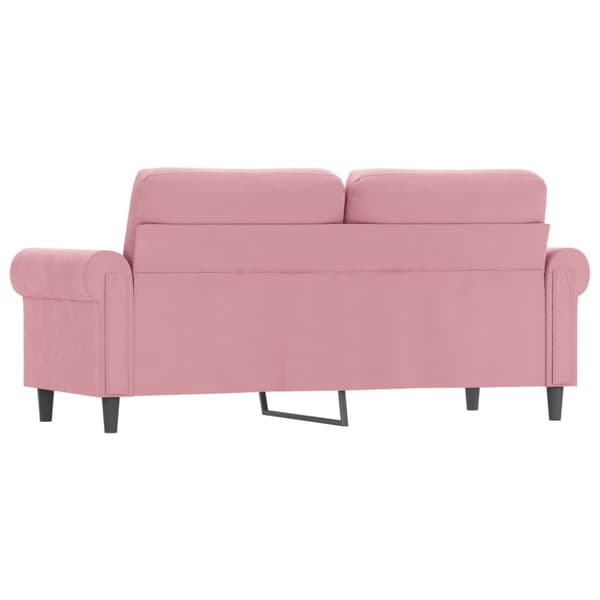 Soffa 2-sits rosa 140 cm sammet