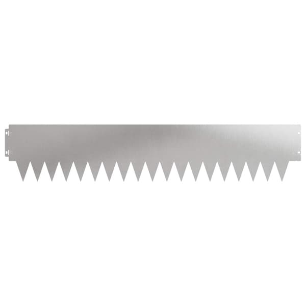 Kant för gräsmatta 10 pcs 103 x 20 cm metall Silver