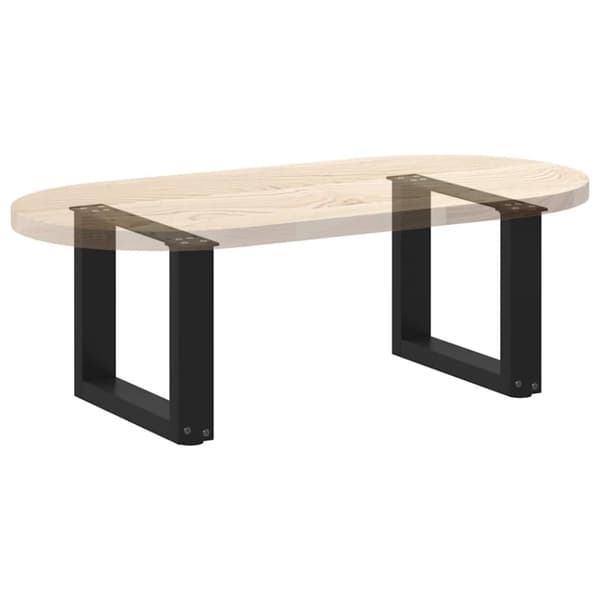 Soffbordsben U-formade 2 st svarta 30x(30-31) cm stål