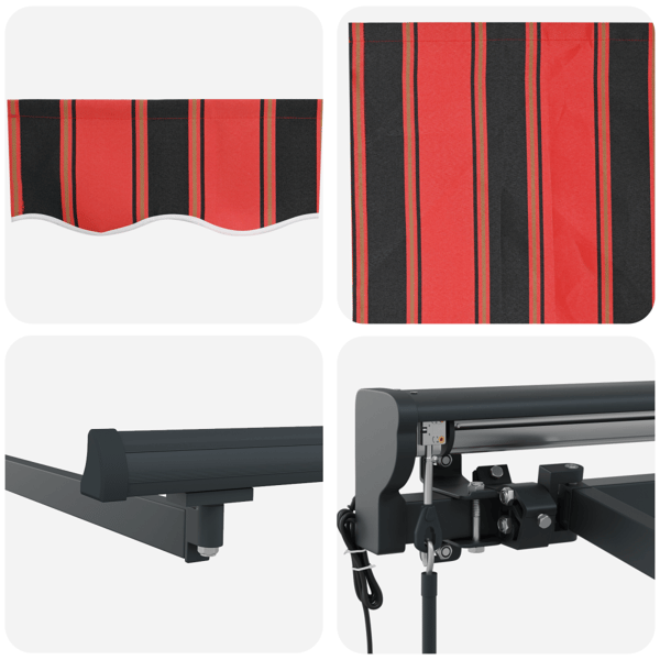Markis tyg Gul och Orange 400 × 350 cm Polyester