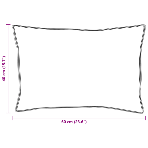 Kudde med kudde 2 pcs Vit 40 x 60 cm Bomull