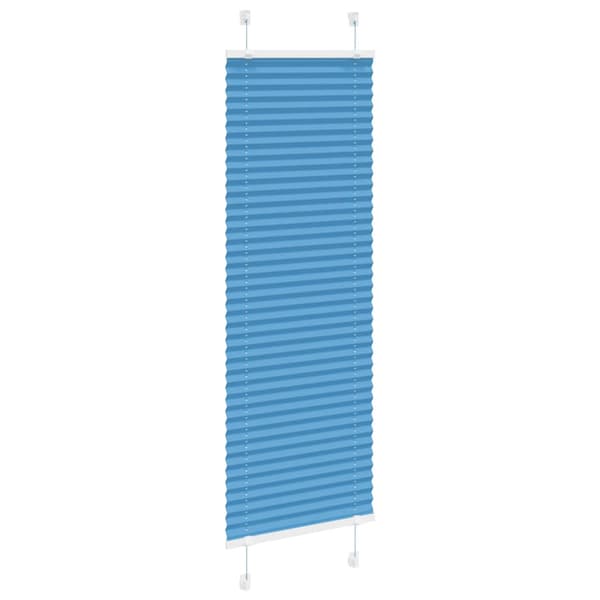 Plisserad persienn blå 40x100cm tyg bredd 39,4cm polyester