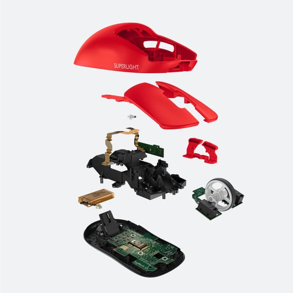 Logitech G Pro X Superlight datormöss högerhand RF Trådlös Optisk 25600 DPI