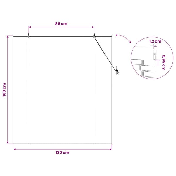 Rullgardin Brun 130 x 160 cm Bambu