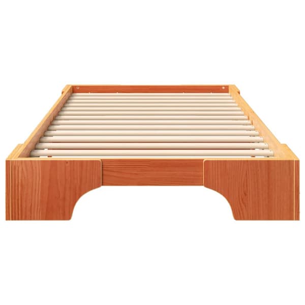 Sängram Brun 80 x 210 cm Massiv furu