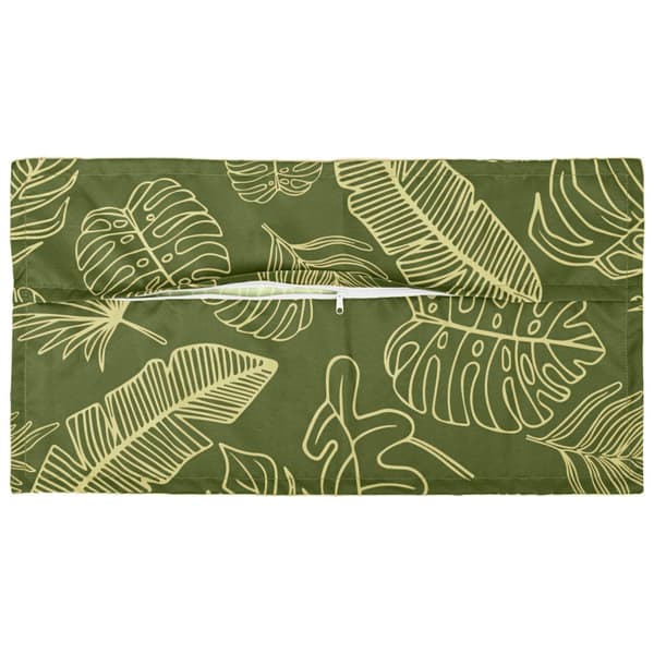 Kuddöverdrag 6 st HOUTEN Bladdesign 40 x 80 cm Polyester