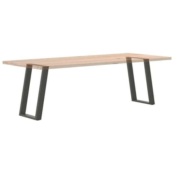 Matbordsben U-formade 2 st antracit 60x(72-73) cm stål