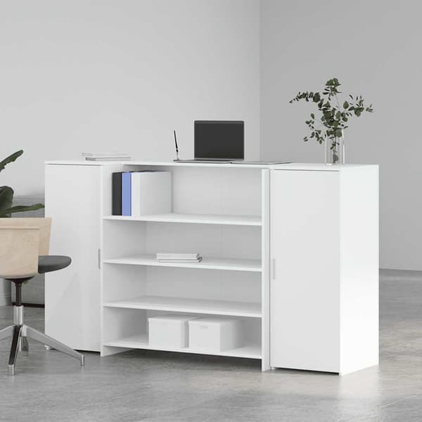 Receptionsdisk vit 180x50x103,5 cm konstruerat trä