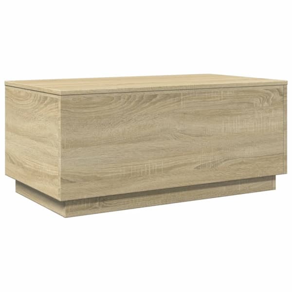 Soffbord med LED sonoma-ek 90x50x40 cm